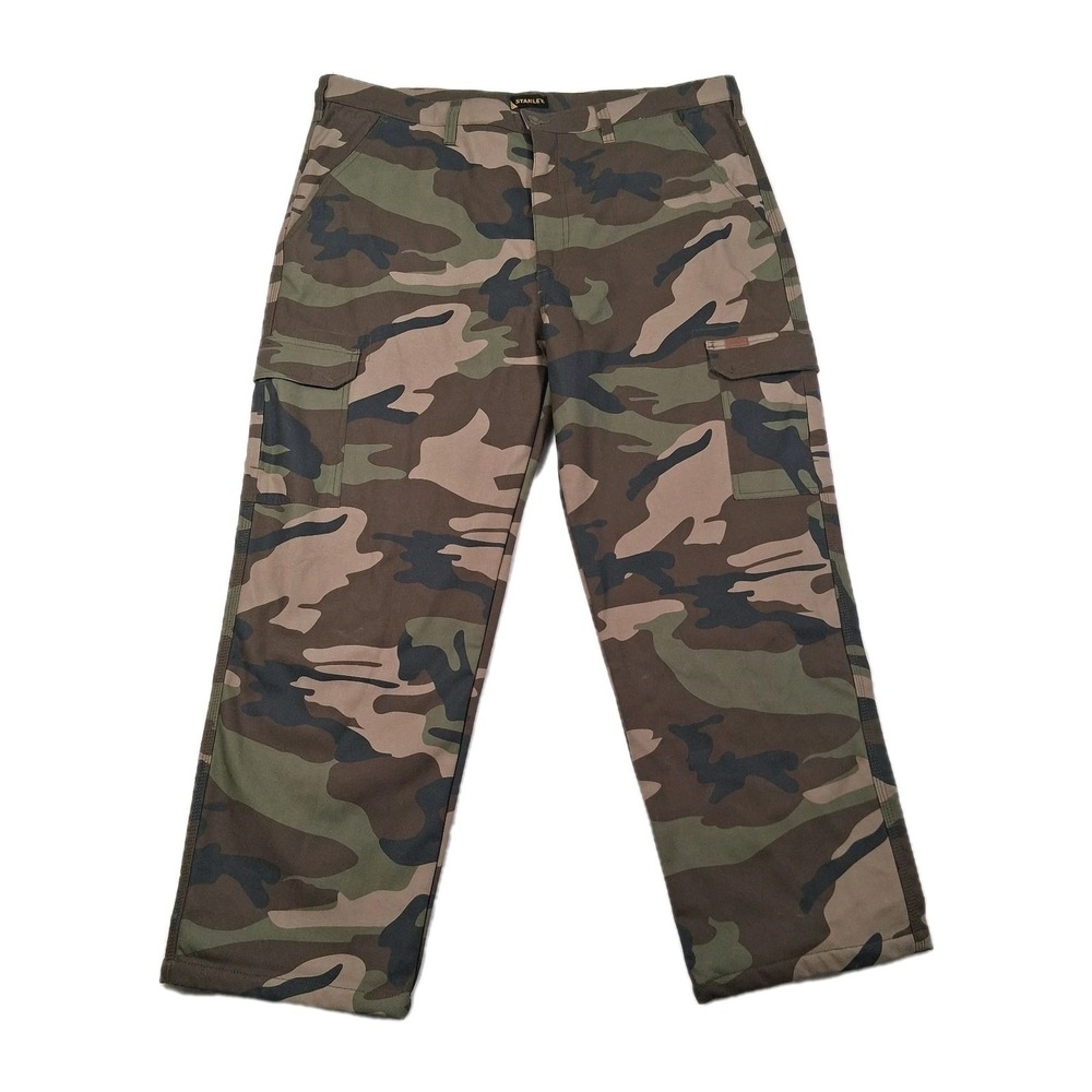 Stanley Fleece Lined Camouflage Cargo Pants Men's Size 40x30 Hunting‎ Tactical